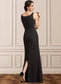 Mira Sheath/Column Square Neckline Floor-Length Chiffon Mother of the Bride Dress DK126P0014893