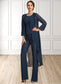 Hazel Jumpsuit/Pantsuit Scoop Neck Floor-Length Chiffon Mother of the Bride Dress DK126P0014914