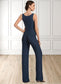 Hazel Jumpsuit/Pantsuit Scoop Neck Floor-Length Chiffon Mother of the Bride Dress DK126P0014914