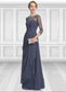 Paisley A-Line Scoop Neck Floor-Length Chiffon Mother of the Bride Dress With Beading Sequins Cascading Ruffles DK126P0014921