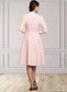 Pru Sheath/Column V-neck Knee-Length Stretch Crepe Mother of the Bride Dress DK126P0014933