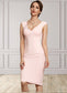 Pru Sheath/Column V-neck Knee-Length Stretch Crepe Mother of the Bride Dress DK126P0014933