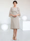 Karla A-Line Scoop Neck Knee-Length Chiffon Mother of the Bride Dress DK126P0014935