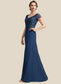 Brooklynn A-Line V-neck Floor-Length Chiffon Lace Mother of the Bride Dress With Sequins DK126P0014938