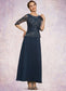 Kailey A-Line Scoop Neck Ankle-Length Chiffon Lace Mother of the Bride Dress DK126P0014942