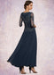 Kailey A-Line Scoop Neck Ankle-Length Chiffon Lace Mother of the Bride Dress DK126P0014942