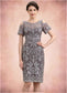 Raelynn Sheath/Column Scoop Neck Knee-Length Lace Mother of the Bride Dress DK126P0014944