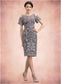 Raelynn Sheath/Column Scoop Neck Knee-Length Lace Mother of the Bride Dress DK126P0014944