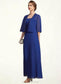 Karla A-Line Square Neckline Ankle-Length Chiffon Mother of the Bride Dress With Ruffle DK126P0014982