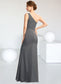 Daphne Sheath/Column One-Shoulder Floor-Length Chiffon Mother of the Bride Dress DK126P0014995