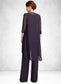 Amanda Jumpsuit/Pantsuit Scoop Neck Floor-Length Chiffon Lace Mother of the Bride Dress With Sequins DK126P0015010