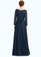 Addisyn A-Line V-neck Asymmetrical Chiffon Mother of the Bride Dress With Ruffle Beading Bow(s) DK126P0015021