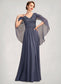 Lilian A-Line V-neck Floor-Length Chiffon Lace Mother of the Bride Dress With Beading Sequins DK126P0015022