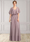 Daniela A-Line V-neck Floor-Length Chiffon Mother of the Bride Dress With Ruffle DK126P0015026