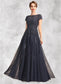 Kassidy A-Line Scoop Neck Floor-Length Tulle Lace Mother of the Bride Dress With Beading DK126P0015029