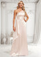 Amirah A-line One Shoulder Floor-Length Stretch Satin Bridesmaid Dress With Ruffle DKP0025818