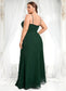 Kendall Trumpet/Mermaid Cowl Floor-Length Chiffon Prom Dresses With Ruffle DKP0025874