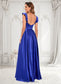 Kaylee Ball-Gown/Princess Sweetheart Floor-Length Satin Prom Dresses DKP0025859