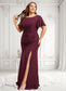 Rhianna A-line Boat Neck Floor-Length Chiffon Bridesmaid Dress With Ruffle DKP0025827