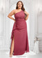 Maggie A-line One Shoulder Floor-Length Chiffon Bridesmaid Dress With Ruffle DKP0025824