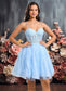 Gemma Ball-Gown/Princess Sweetheart Short Lace Tulle Homecoming Dress With Ruffle DKP0025707