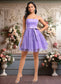 Kiara Ball-Gown/Princess Straight Short Tulle Homecoming Dress With Bow DKP0025717