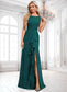 Jordan A-line Scoop Floor-Length Chiffon Bridesmaid Dress With Ruffle DKP0025814