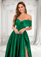 Yesenia Ball-Gown/Princess Off the Shoulder Floor-Length Satin Prom Dresses DKP0025871