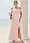 Trumpet/Mermaid Off-the-Shoulder Sleeveless Floor-Length Stretch Crepe Plus Size Bridesmaid Dresses Ina DKP0025261