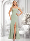 Alexia Trumpet/Mermaid Square Floor-Length Chiffon Bridesmaid Dress DKP0025808