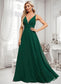 Carina A-line V-Neck Floor-Length Chiffon Bridesmaid Dress DKP0025813