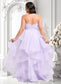 Jaiden Ball-Gown/Princess Asymmetrical One Shoulder Floor-Length Tulle Prom Dresses DKP0025867