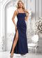 Ali Trumpet/Mermaid Cowl Floor-Length Stretch Crepe Bridesmaid Dress With Ruffle DKP0025766