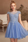 Patti A-line Scoop Short/Mini Tulle Homecoming Dress With Beading Appliques Lace DKP0020547