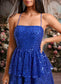 Londyn A-line Straight Short Sequin Homecoming Dress DKP0025713