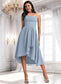 Felicity A-line Cowl Asymmetrical Chiffon Bridesmaid Dress With Ruffle DKP0025727