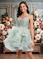 Jasmine Ball-Gown/Princess V-Neck Short Tulle Lace Homecoming Dress DKP0025671