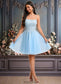 Aryana A-line Scoop Short Tulle Sequin Homecoming Dress With Sequins Beading DKP0025706