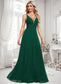 Carina A-line V-Neck Floor-Length Chiffon Bridesmaid Dress DKP0025813