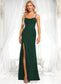 Kendall Trumpet/Mermaid Cowl Floor-Length Chiffon Prom Dresses With Ruffle DKP0025874