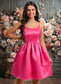 Breanna Ball-Gown/Princess Scoop Short Satin Homecoming Dress DKP0025714