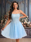 Aryana A-line Scoop Short Tulle Sequin Homecoming Dress With Sequins Beading DKP0025706