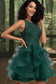 Rosemary Ball-Gown/Princess Scoop Short/Mini Lace Tulle Homecoming Dress With Sequins DKP0020537