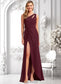 Wendy A-line One Shoulder Floor-Length Chiffon Bridesmaid Dress DKP0025756