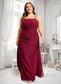 Linda Trumpet/Mermaid Square Floor-Length Chiffon Bridesmaid Dress DKP0025826