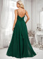 Carina A-line V-Neck Floor-Length Chiffon Bridesmaid Dress DKP0025813