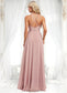 Harley A-line Halter Floor-Length Chiffon Bridesmaid Dress DKP0025821