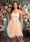 Mikaela Ball-Gown/Princess Sweetheart Short Tulle Homecoming Dress With Bow DKP0025719