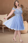 Patti A-line Scoop Short/Mini Tulle Homecoming Dress With Beading Appliques Lace DKP0020547