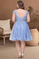 Patti A-line Scoop Short/Mini Tulle Homecoming Dress With Beading Appliques Lace DKP0020547